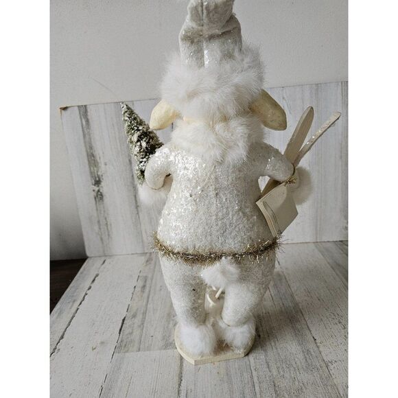 Bethany Lowe bunny skier skiing large tree Xmas decor - Picture 5 of 8